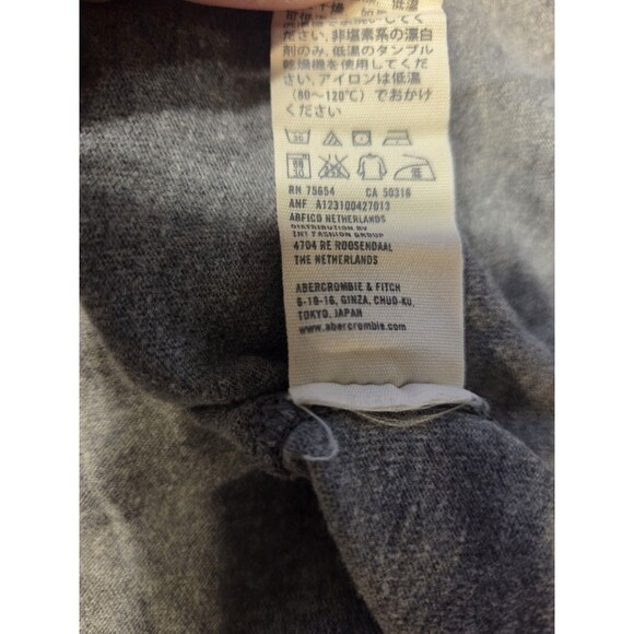 Vintage Abercrombie & Fitch Muscle T-Shirt Men's Medium Grey Y2k 90s - Picture 5 of 5